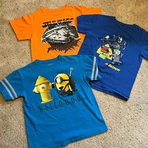 Youth t-shirts - Lot of 3 - Lego Batman - Minions - size 8 - 10/12